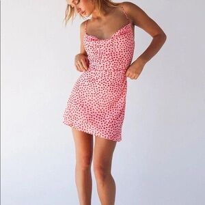 Runaway pink Polka Dot Mini Dress